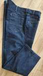 Spodnie męskie 9XL klasyczne granat miękki jeans  pas134