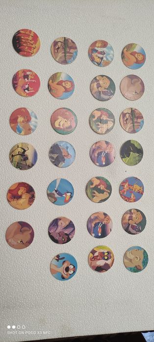 Tazos/Caps Rei Leão, Spider Man, Toy Story