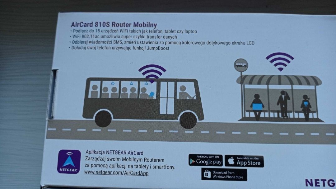 Router-Modem na kartę sim 4G LTE Netgear 810S + antena + 2 new baterie