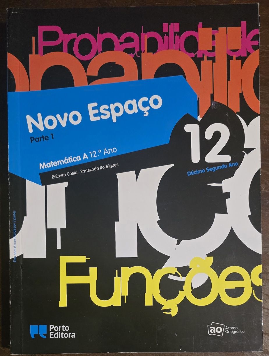 Novo Espaço 12 - Matemática - 12⁰ Ano [Conjunto Completo Como Novo]