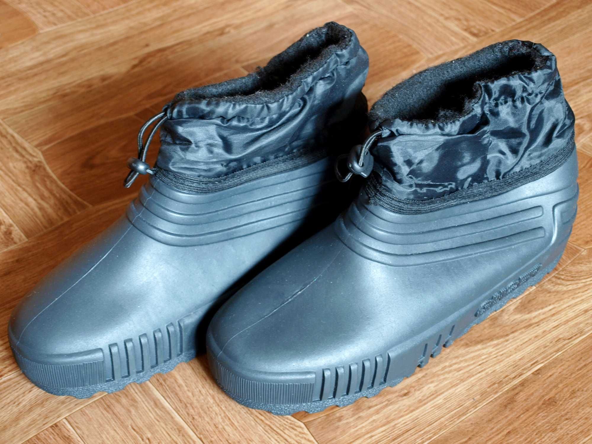 Резиновые сапоги р.39-40 утеплённые полусапожки ботинки