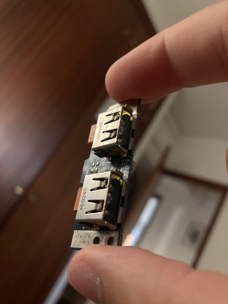 Placa 2 portas USB tipo A fêmea