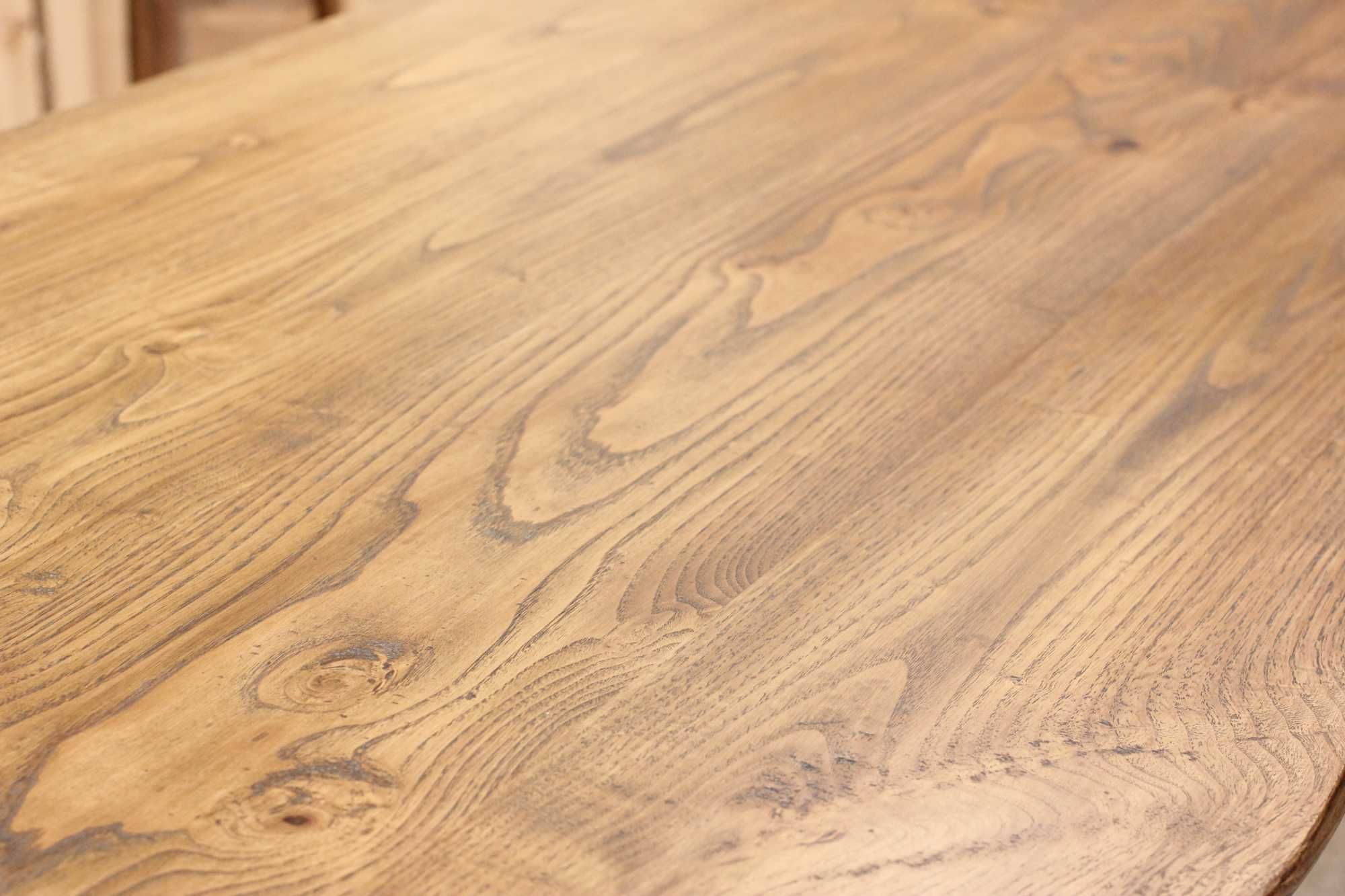Mesa de Castanho Maciça borda orgânica 175x80 (ou á medida)