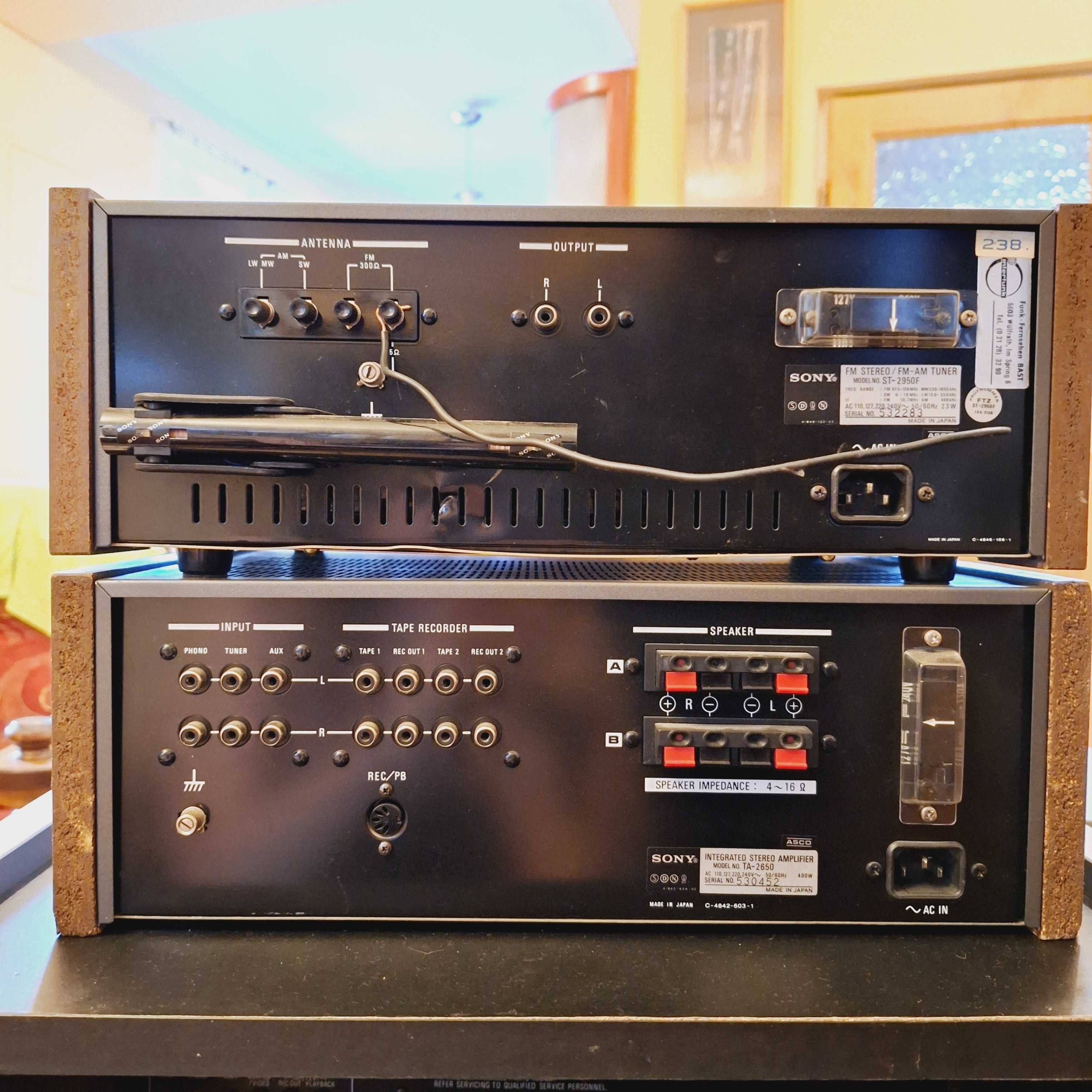 Zestaw SONY Wzmacniacz TA-2650, Tuner ST-2950F VINTAGE