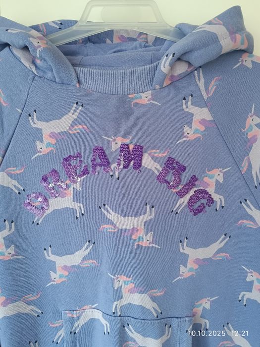 Bluza Unicorn Next r 134 kieszeń kangur