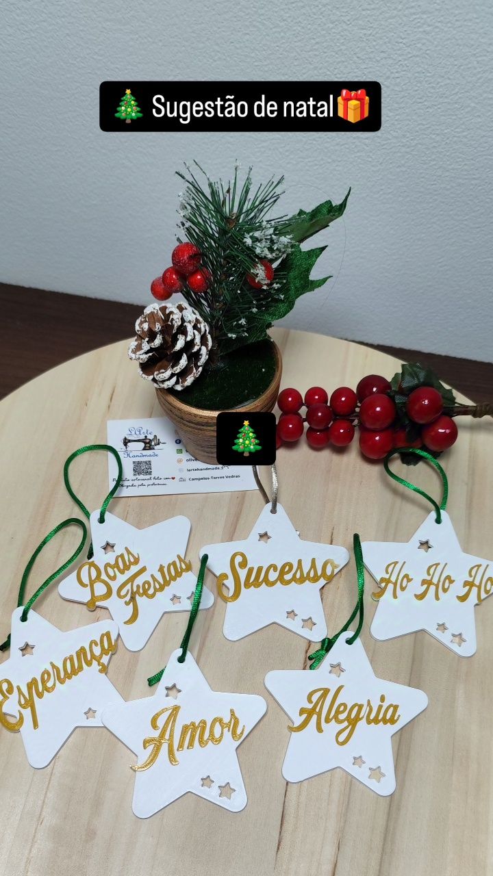 Estrelas de Natal personalizadas