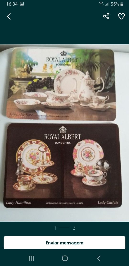 2 Calendários Royal Albert - Brasol