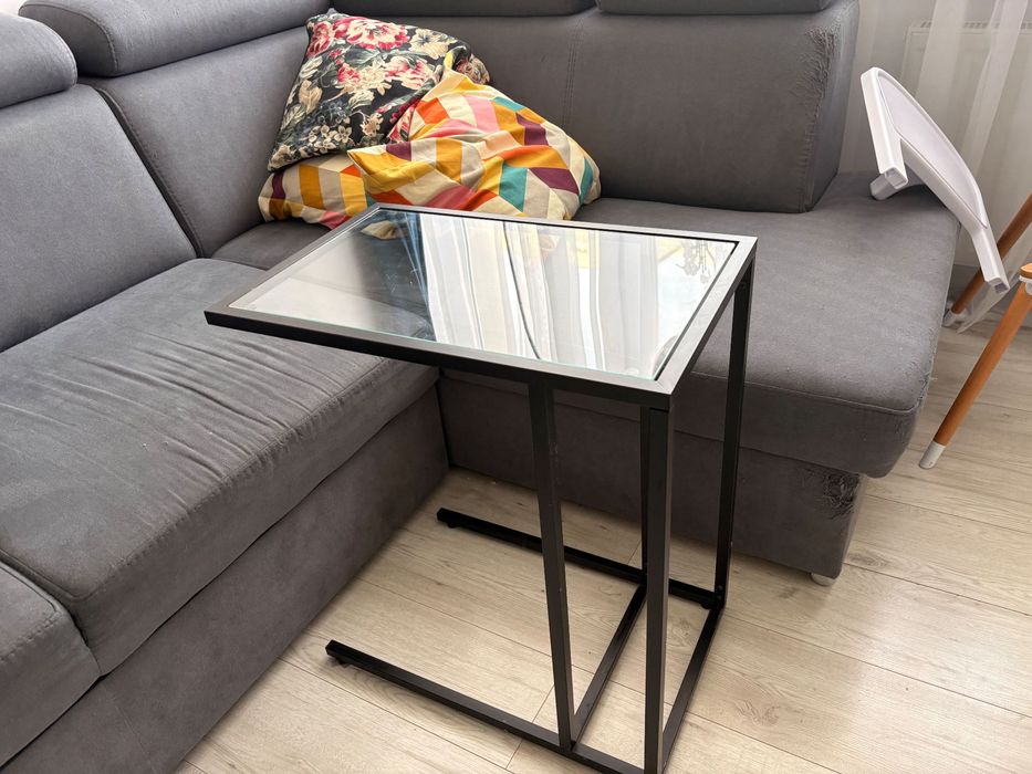 IKEA VITTSJO Stolik na laptop, czarny