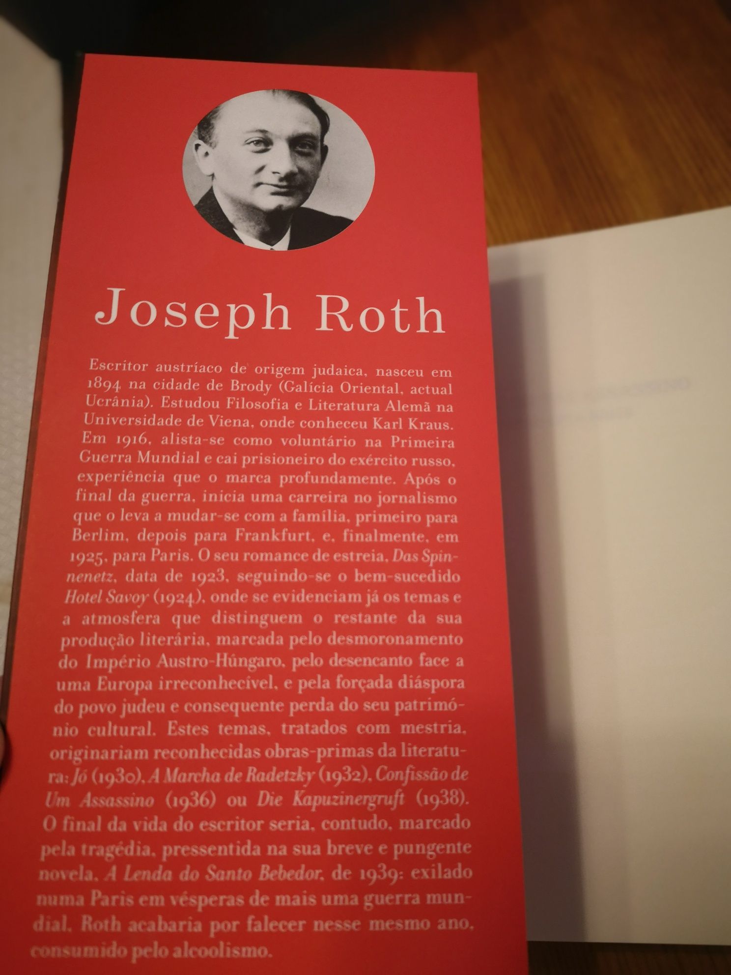 "Confissão de um assassino", de Joseph Roth LIVRO NOVO