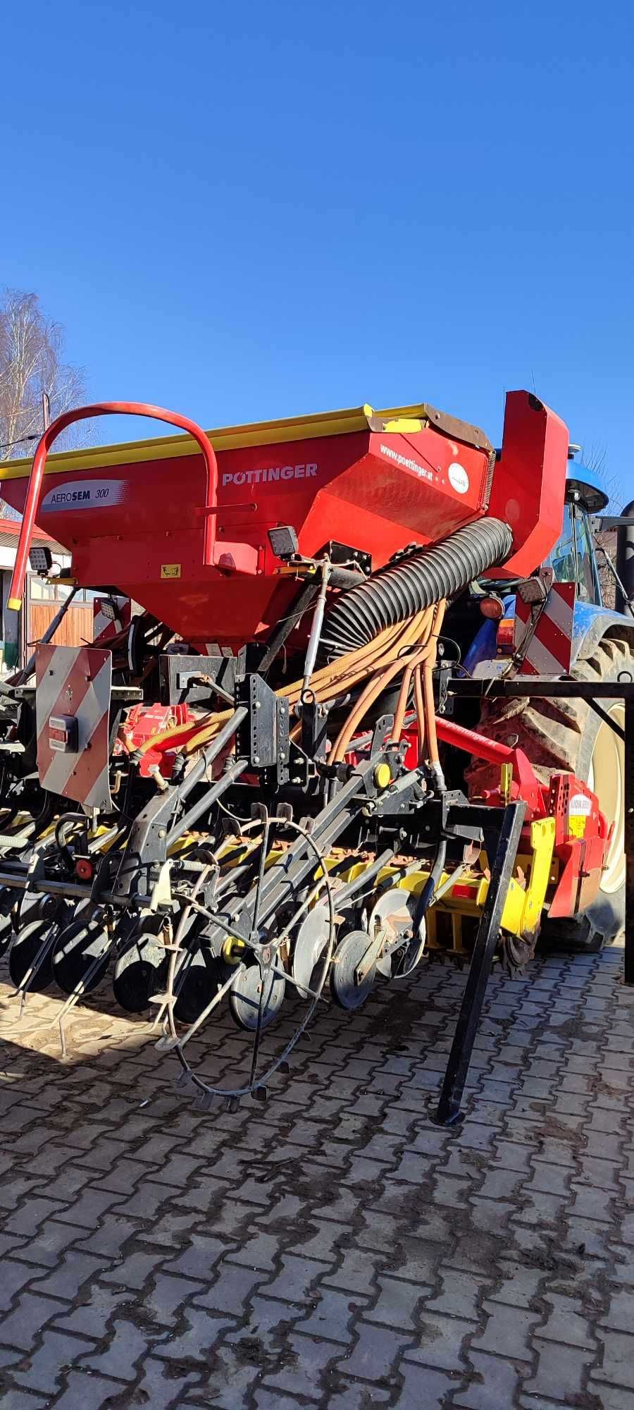 Pottinger Aerosem300 + Brona wirowa Lion3001 zestaw uprawowo-siewny