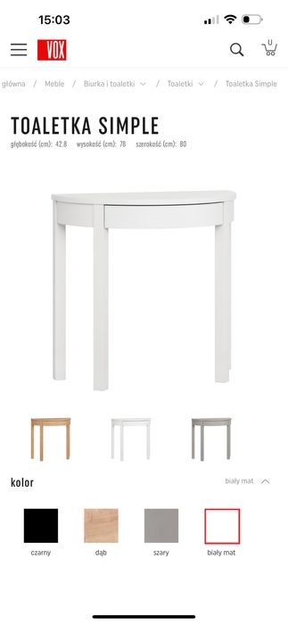 Toaletka/konsola VOX