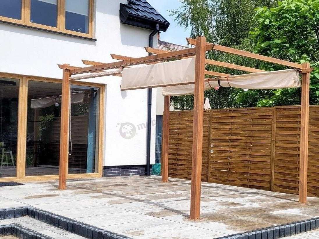 Zadaszenie na taras 3x3m Pergola ogrodowa Cream Wood wiata