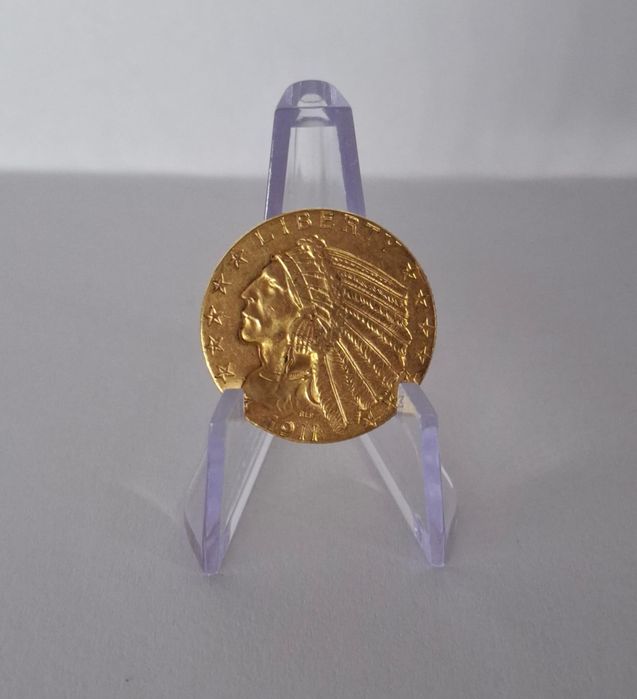Moeda 5 Dólares 1911 Cabeça de Índio - OURO