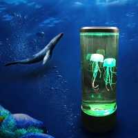 Luminária LED de aquário com água viva