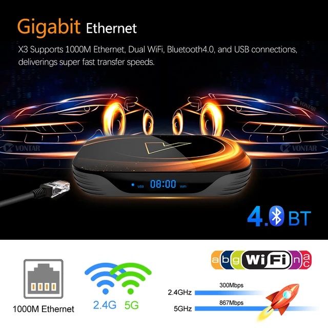 ТВ-приставка Vontar X3 Amlogic S905x3 4/32Гб