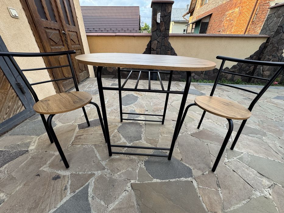 Стіл GADSTRUP д.92см + 2 Стільці GADSTRUP чор./дуб