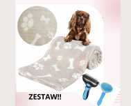 Zadbaj o komfort Twojego pupila. ZESTAW grzebień, szczotka, miękki koc