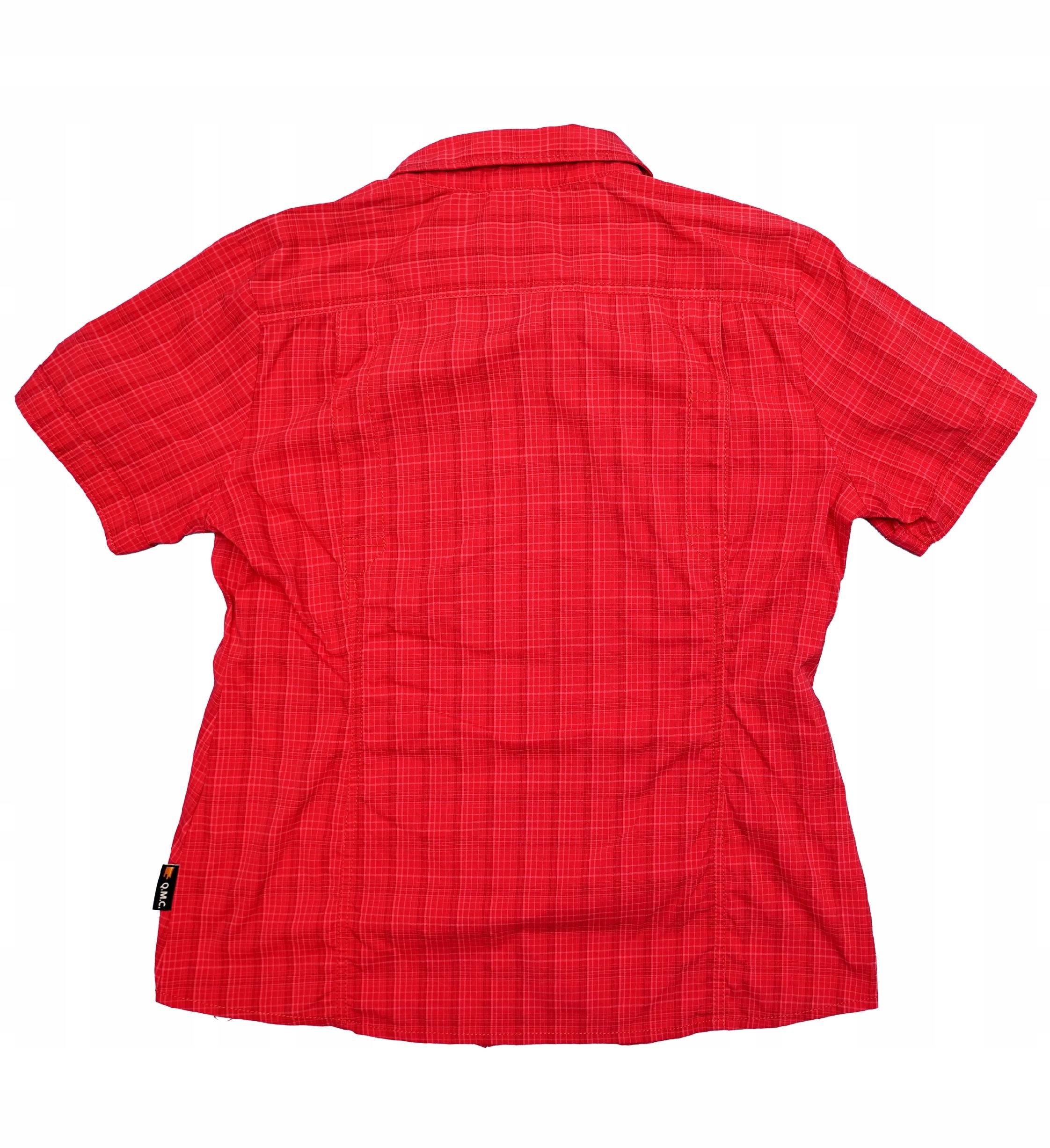 JACK WOLFSKIN Trekkingowa Czerwona Taliowana Koszula Q.M.C UV Shield L
