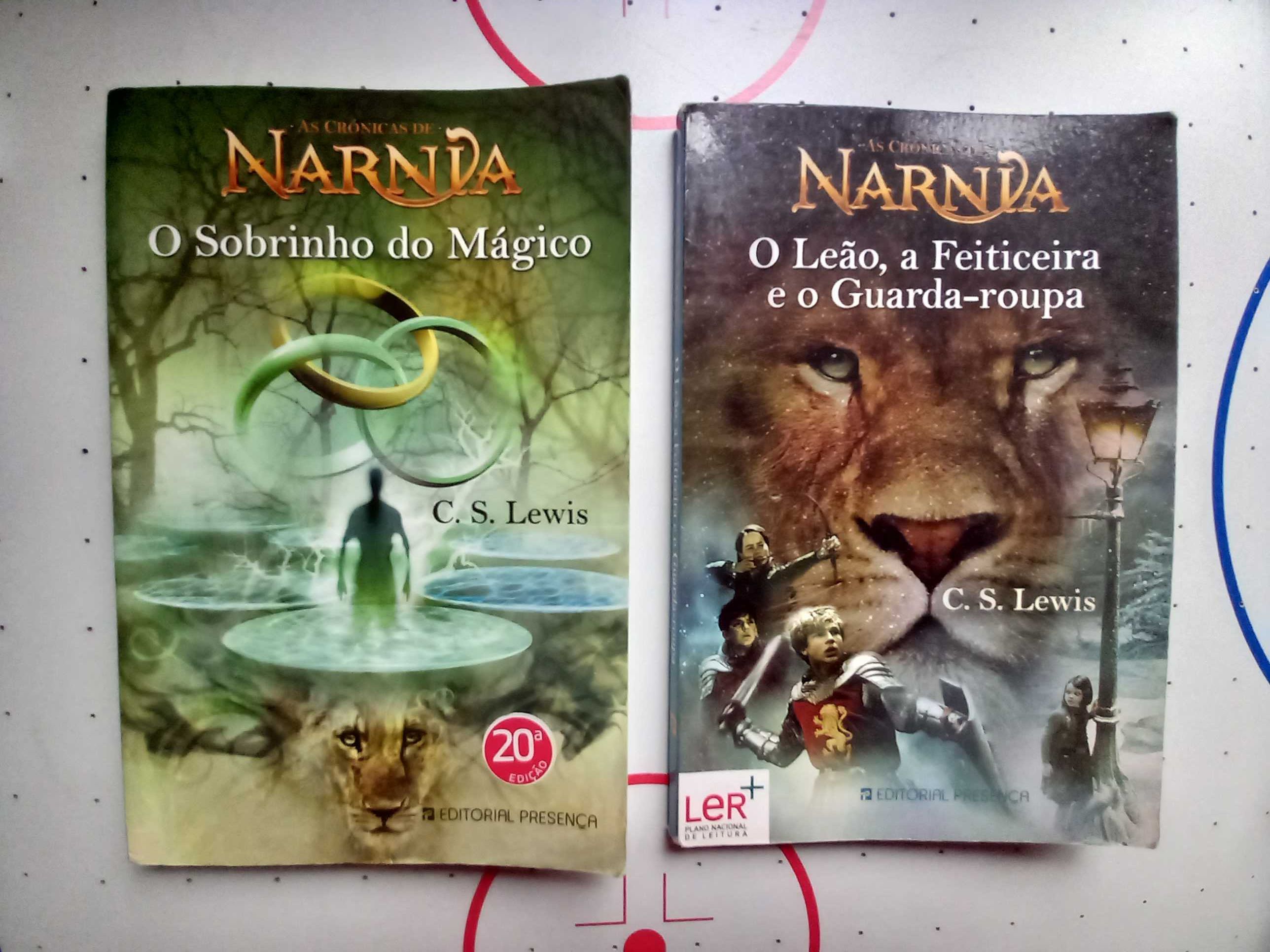 2 Livros coleção " As crónicas de Nárnia " - C.S. Lewis - nº 1 e 2