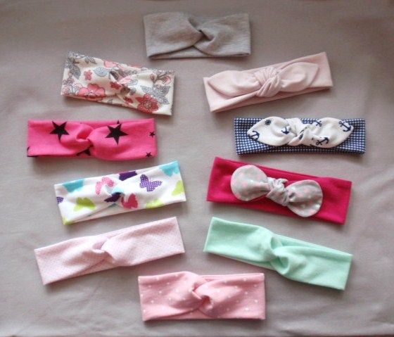 Opaska Pin up ~ niemowlęca ~ dziecięca ~ przeplatana ~ Kokarda _ od 0+