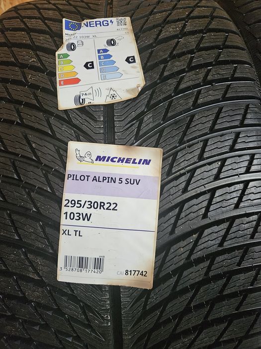 Opony zimowe 295/30/22 michelin pilot alpin 5 2szt.