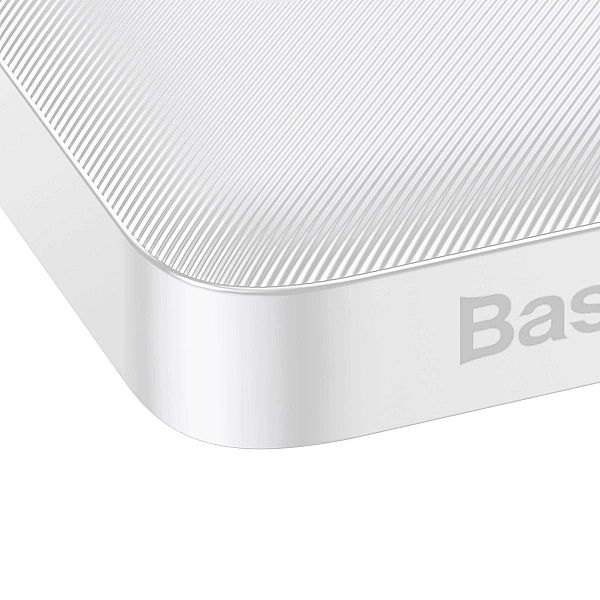 Baseus Bipow powerbank z wyświetlaczem 10000mAh 15W biały (Overseas Ed