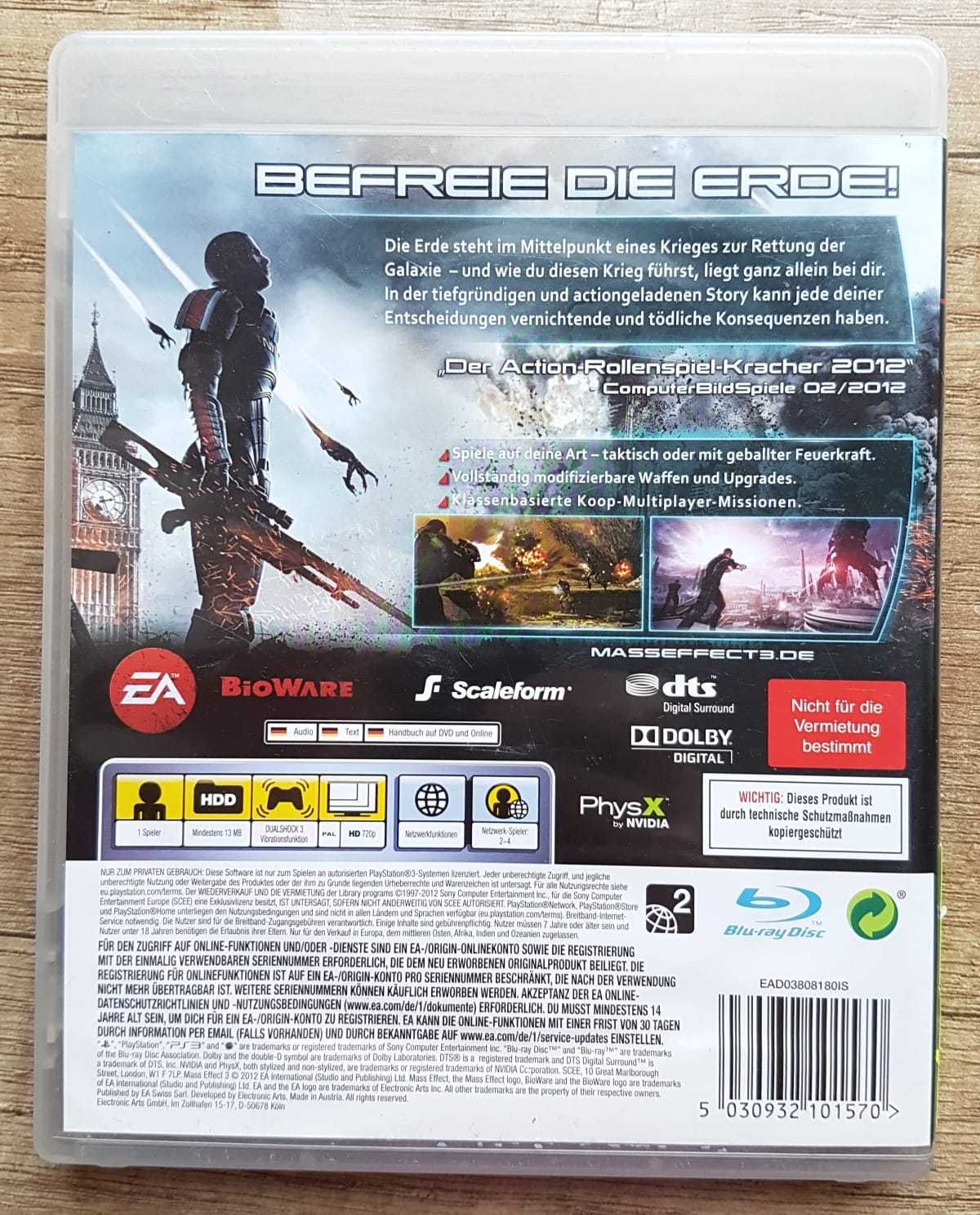 Mass Effect 3 PL prezent Playstation 3 PS3