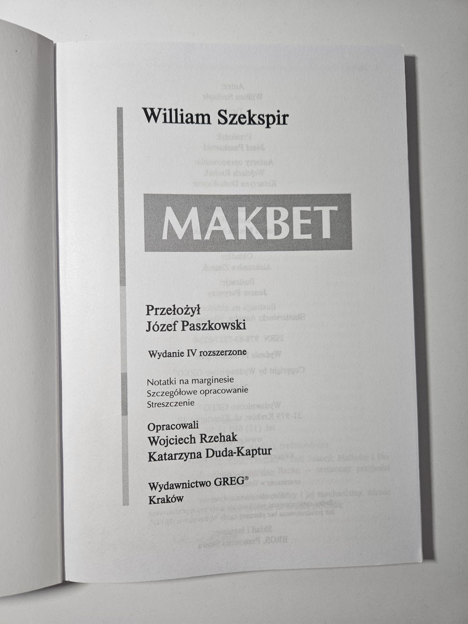 Książka Makbet William Shekspir