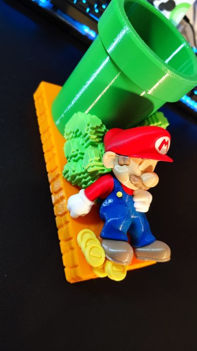 Porta canetas Super Mario