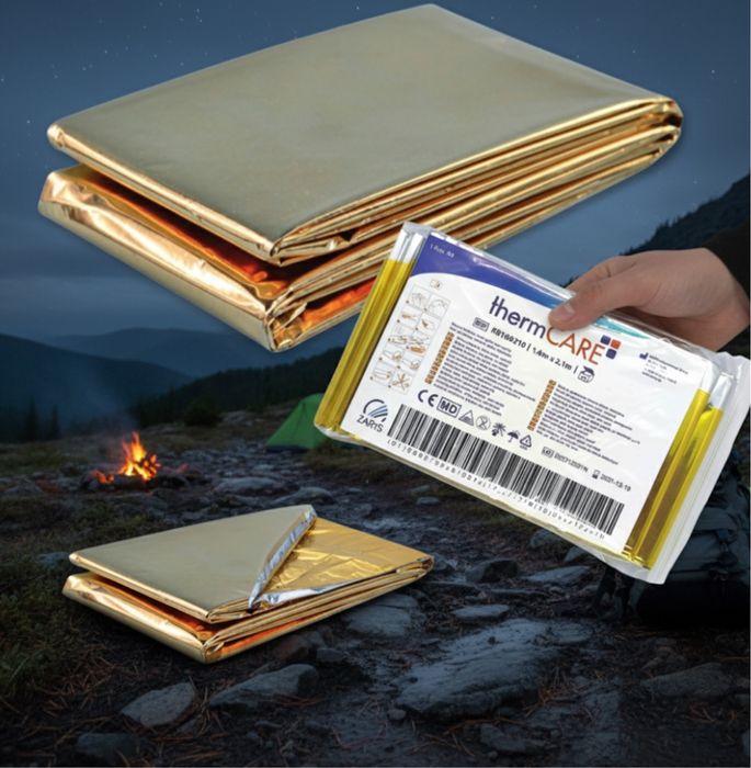 Kox termiczny / Folia termiczna ratunkowa  160 × 210 cm – niejałowy