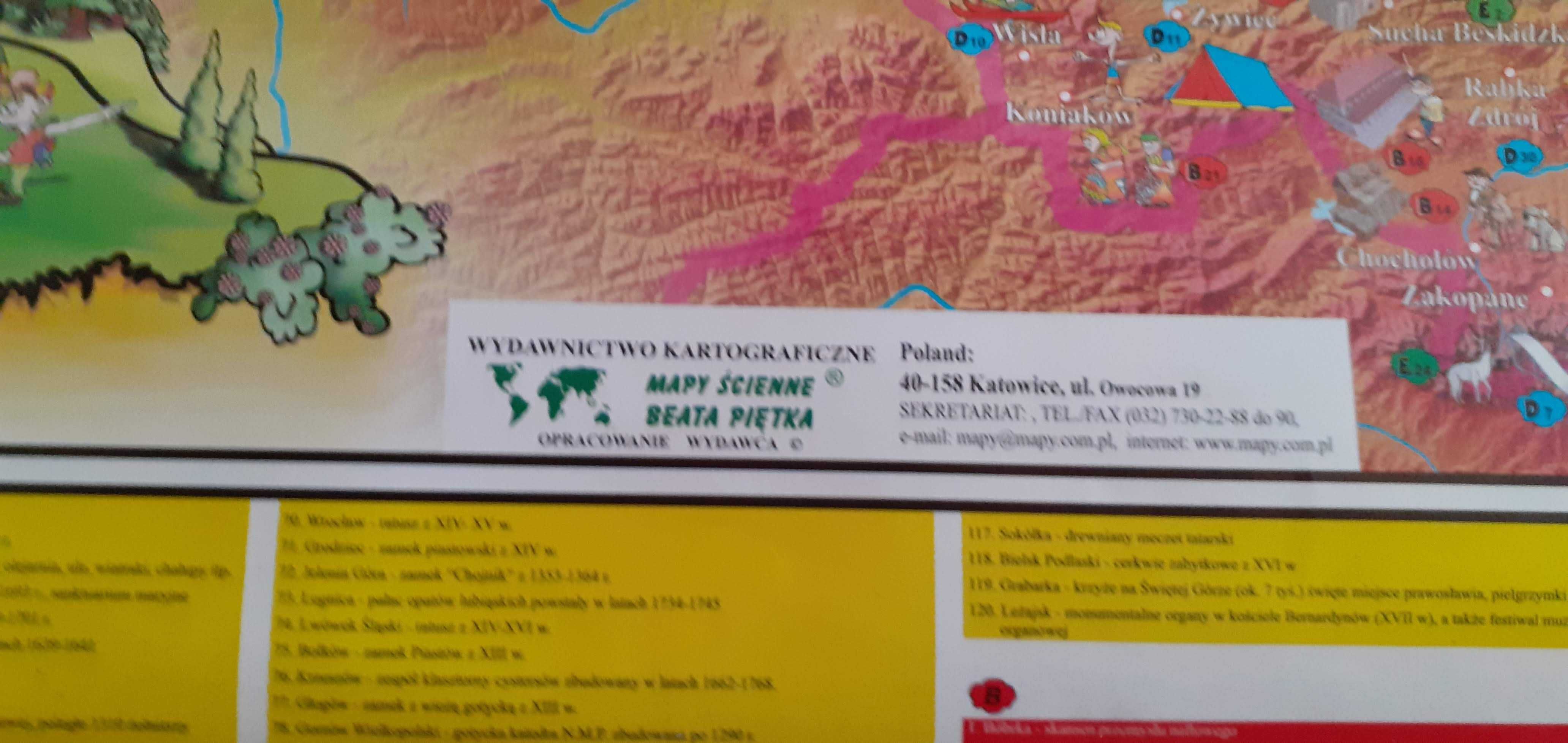 Mapa Polski w obrazkach dla dzieci