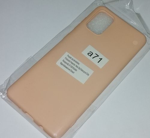 Etui silikonowe do telefonu Samsung A71 - nowe, kolor brzoskwiniowy