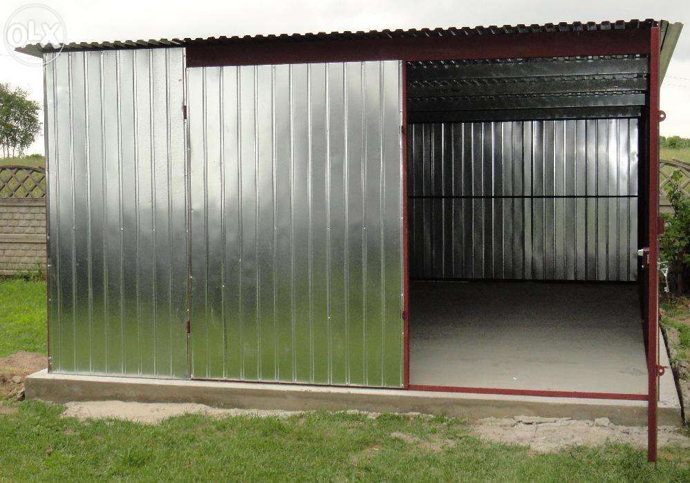 GARAŻ BLASZANY garaże 4x6 z drzwiami 90 Bydgoszcz okolice