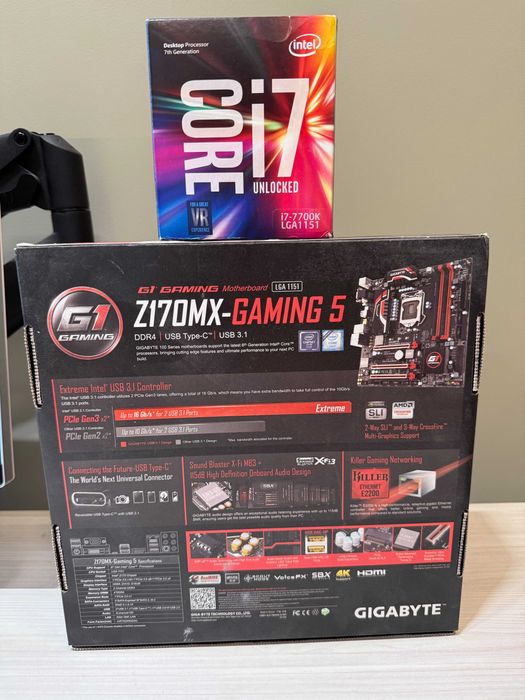 Комплект i7 7700k + Gigabite Z170MX-Gaming 5