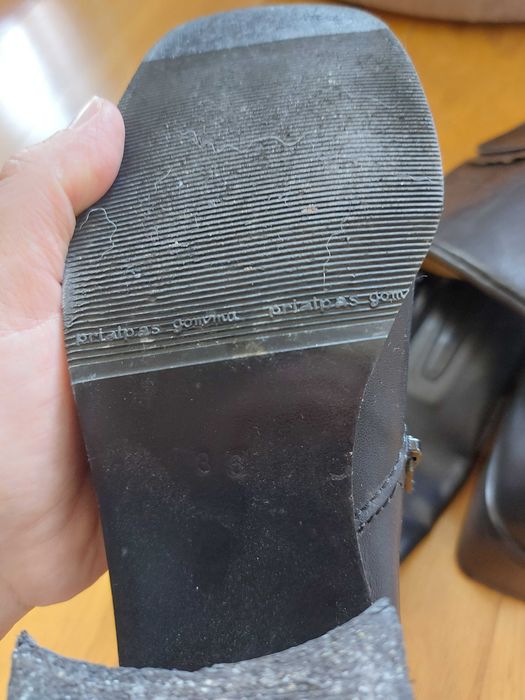 Bota cano alto,pele,preta -nr 36