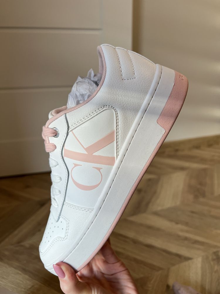 Sneakersy Calvin Klein Jeans Cupsole Laceup Low Lth 38 pink blush