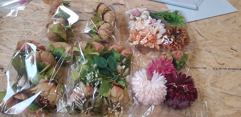 Jesienne główki kwiatowe zestaw