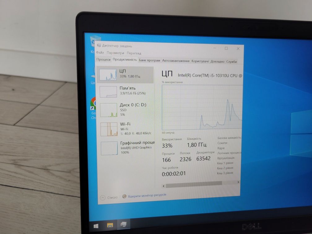 Ноутбук Dell core i5 10310u ssd 256 ddr4 16gb