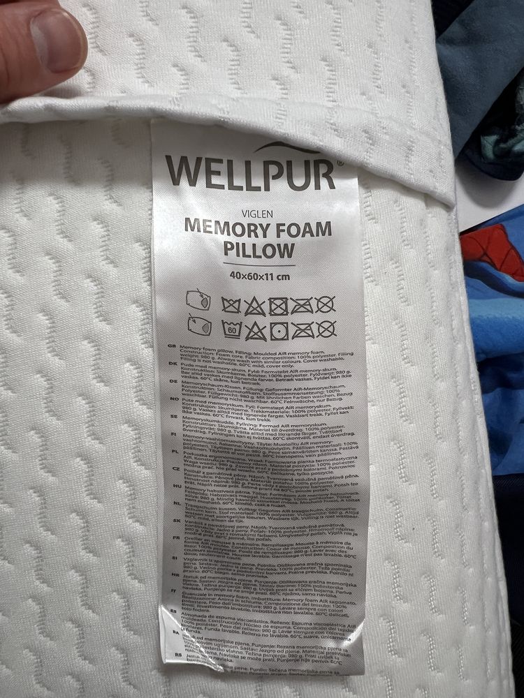 Подушка WELLPUR VIGLEN 40x60x11см