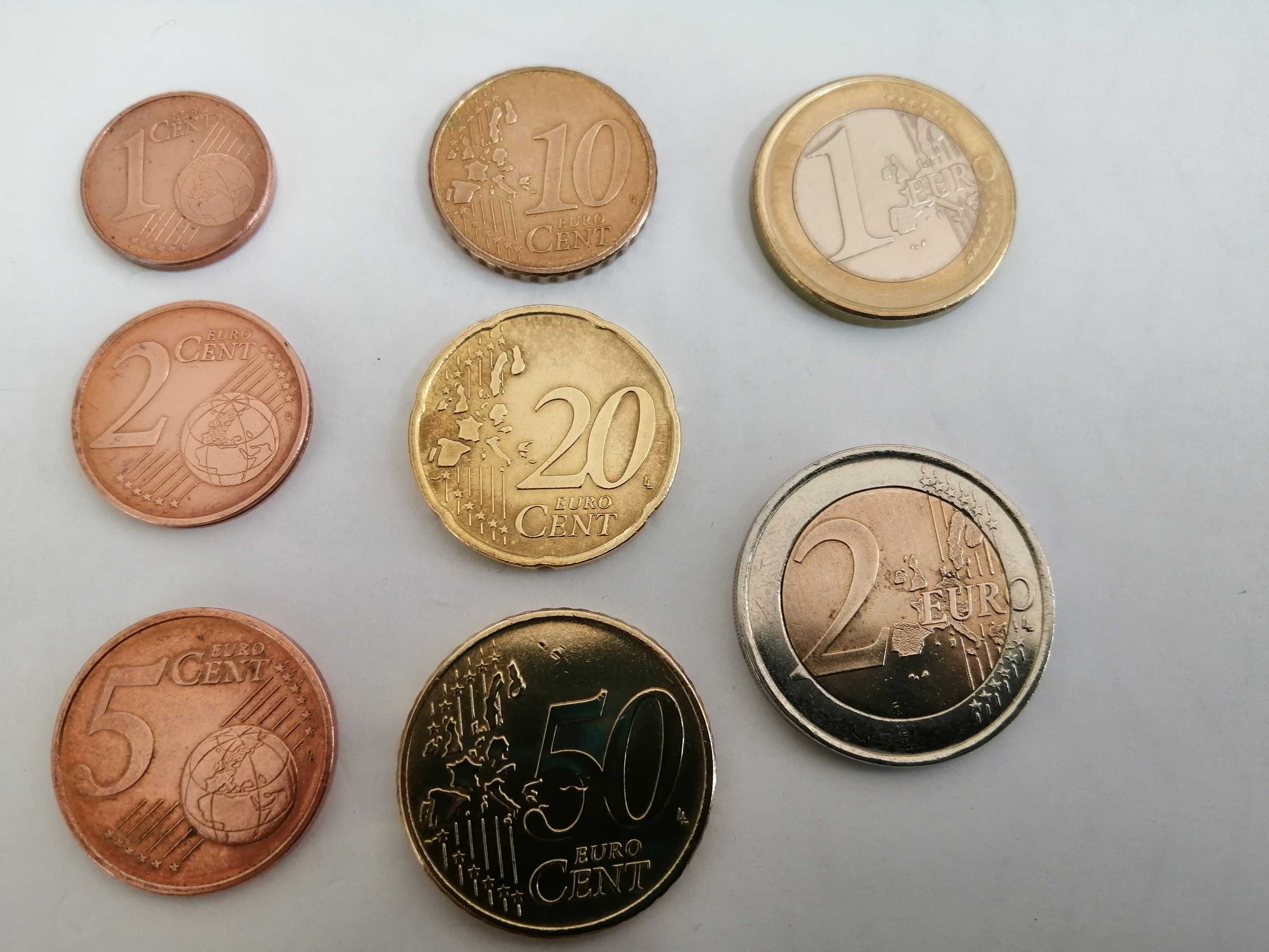 Colecção de moedas euros de 2002, e outras.