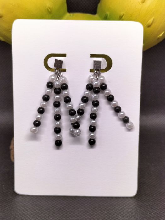 Kolczyki perełki kostka