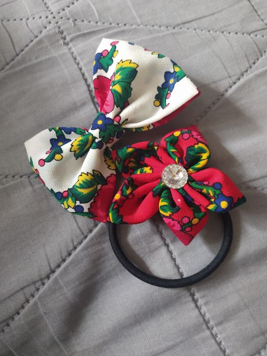 Zestaw do włosów wzór góralski