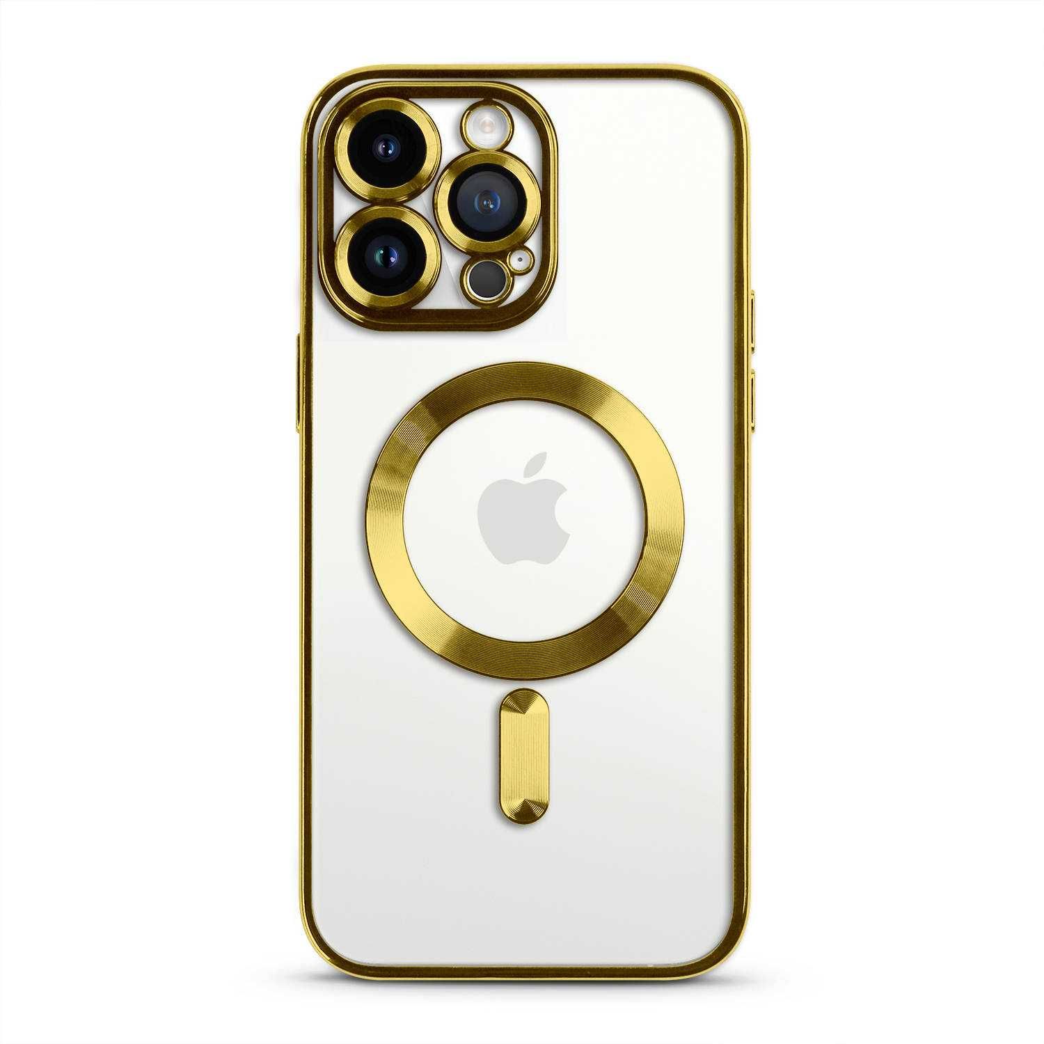 Etui Iphone 13/14/15 Plus Pro Max Magsafe Case Obudowa Plecki Złote