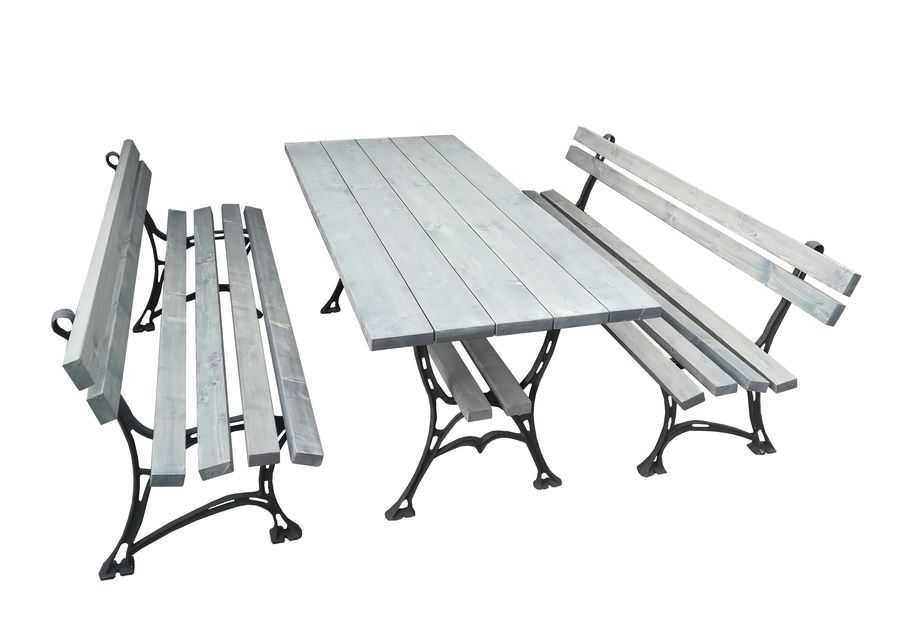 Ławka parkowa ogrodowa żeliwna drewniana producent świerk 175 cm