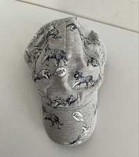 H&M czapka z daszkiem szara w tygrysy 92 - 104 2 - 4 lata