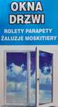 Okna Drzwi rolety moskitiery parapety montaz pomiar na wymiar