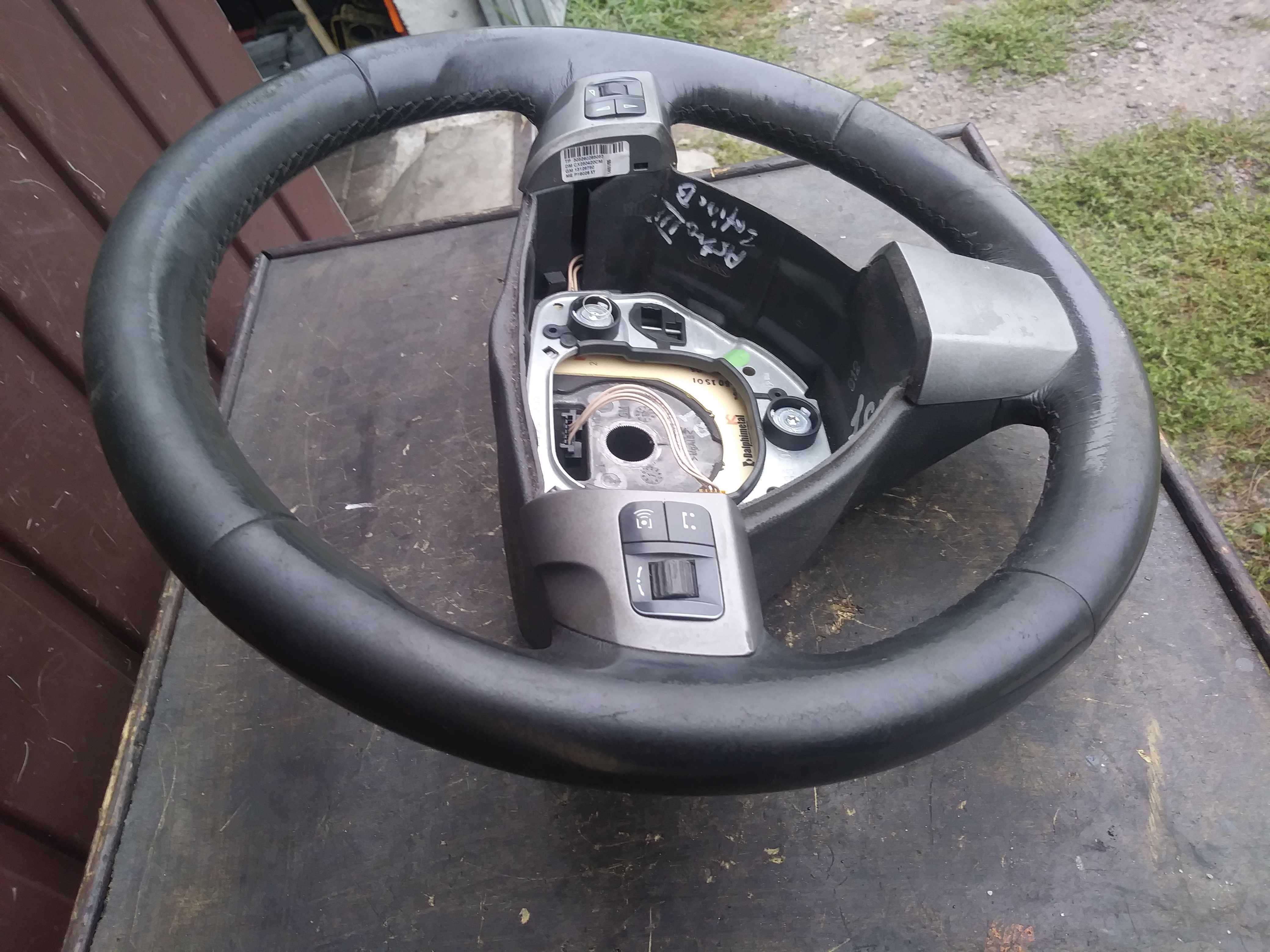 Opel Astra H 3 Zafira B Kierownica skóra multifunkcja