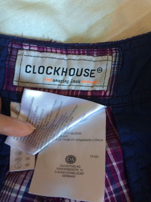 C&A ( Clockhouse) Szorty biodrówki w kratkę