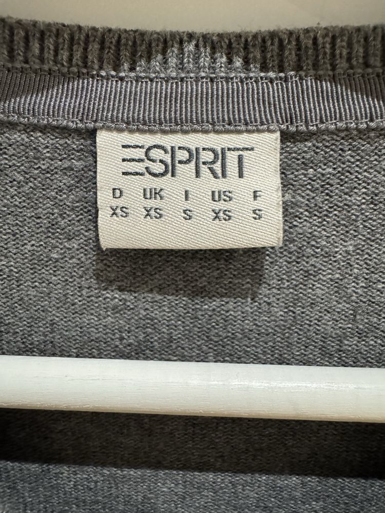 Świetny damski sweterek ESPRIT, 34 XS, cętki, zwierzęcy wzór, bdb stan