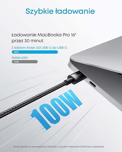 Anker Usb-C Do Usb-C 1.8M Kabel 100W Pd Fast Charge